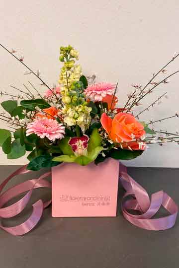 Box di fiori misti · Rosa, cm 13x13